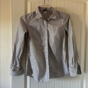 J. Crew Black and White Striped Shirt